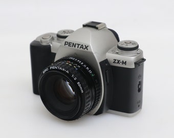 Pentax ZX-M 35mm SLR Student Film Camera with 50mm f/2 SMC Lens - Works