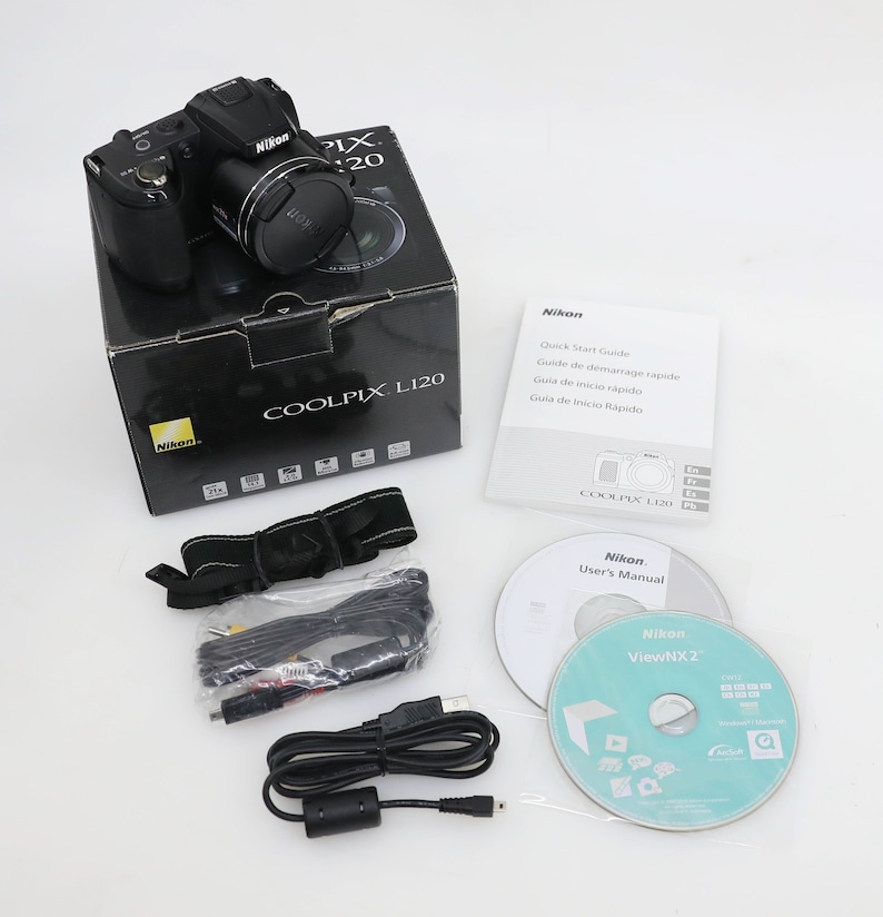 2010 Nikon Coolpix L120 Digital Camera in Original Box WORKS image 1