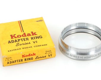 Vintage Kodak 1 5/8 In 41mm Series Vi Slip-on Lens Adapter & Retaining Ring