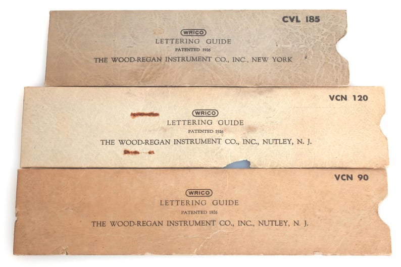 5 Drafting Lettering Guides Stencils, Rapidesign, Wrico Vintage - Etsy