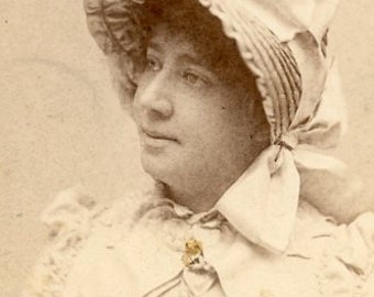 Portrait of Woman in a Bonnett - R. F. Adams - St. Louis, MO - Vintage CDV