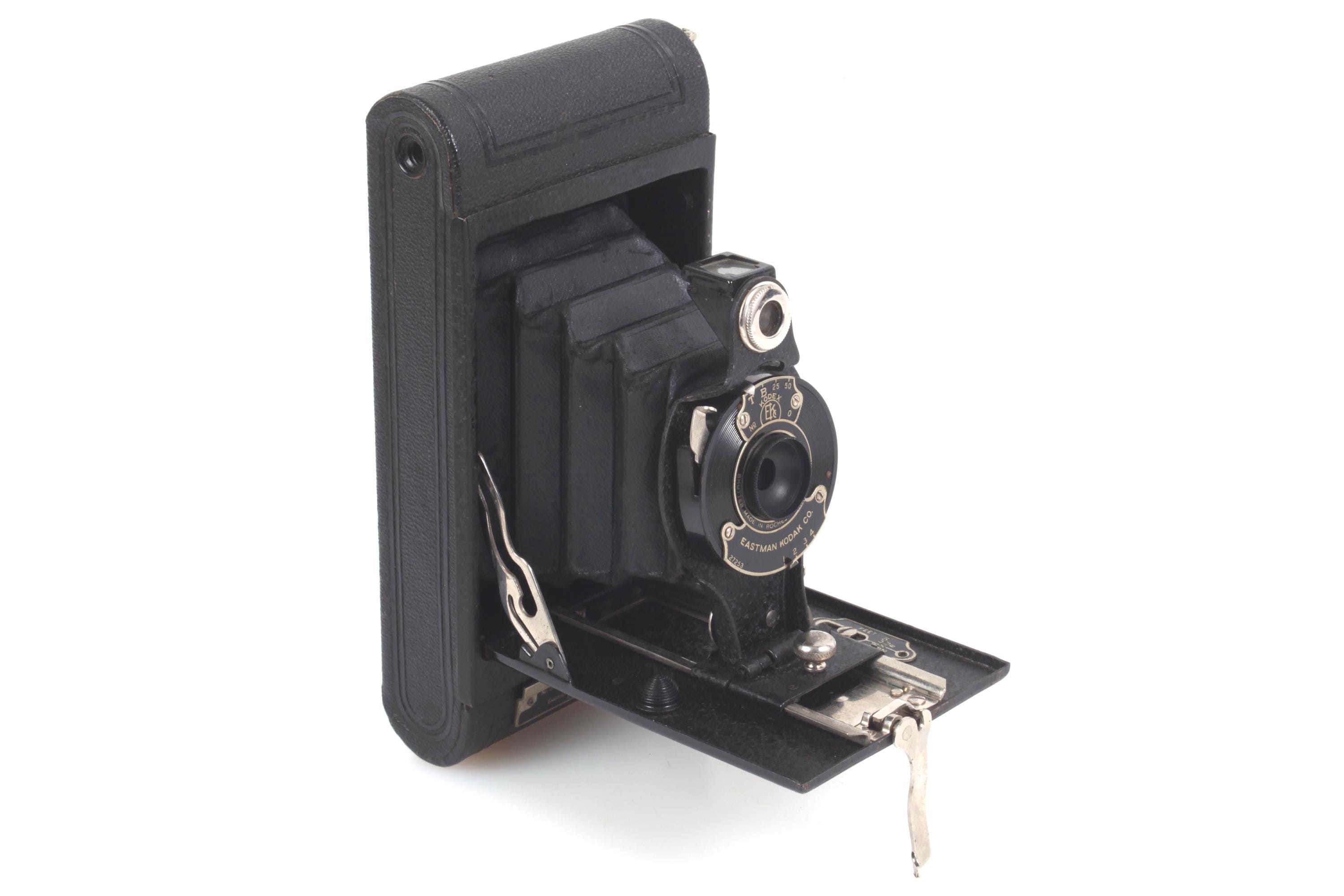 Art Deco Kodak No. 2 Folding Hawk-eye Model B Camera W Original