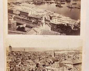 Albumen Photos Of Italian Towns, Genoa, Menton, Ventimiglia, And More- Set Of Ni