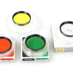 40.5mm Black & White Filters Red/Green/Yellow/Star Set 4