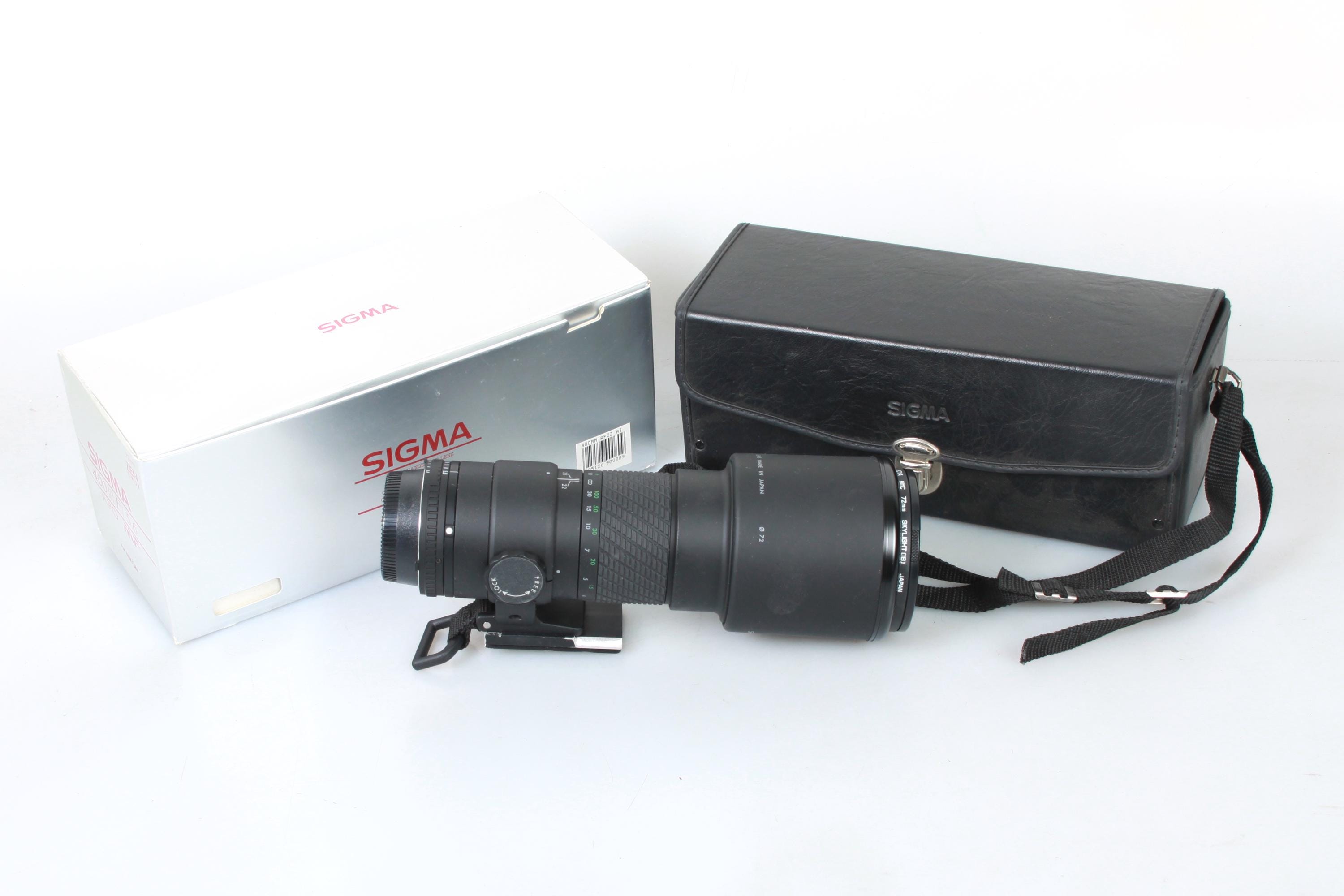 400mm F5.6 Sigma APO Nikon MF Telephoto Lens in Box & Case - Etsy