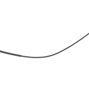 May include: A black camera shutter release cable featuring a silver metal plunger mechanism at one end and a small silver connector tip at the other. The flexible black cable connects the plunger to the connector, allowing for remote shutter activation.
