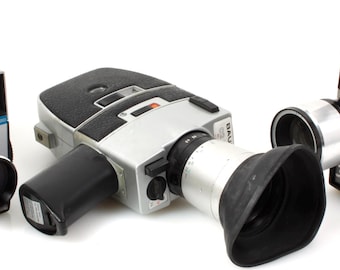 Super 8 Movie Cameras Lot of 3 For Prop or Display AS IS