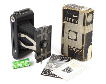 Art Deco Camera w/ Film, Original Box & Manual