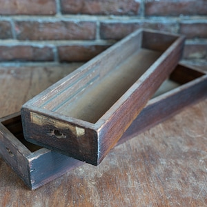 Vintage Holz Laterne Slide Halter - Set von 2