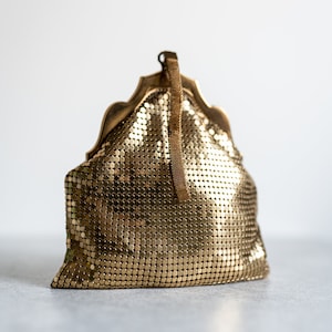 Formal Clutch Evening Purse Gold Metallic Mesh
