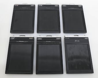Portaplacas 4x5 con cargador de película - Lote de 6