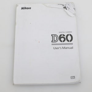 Nikon D60 Instruction Users Manual in English