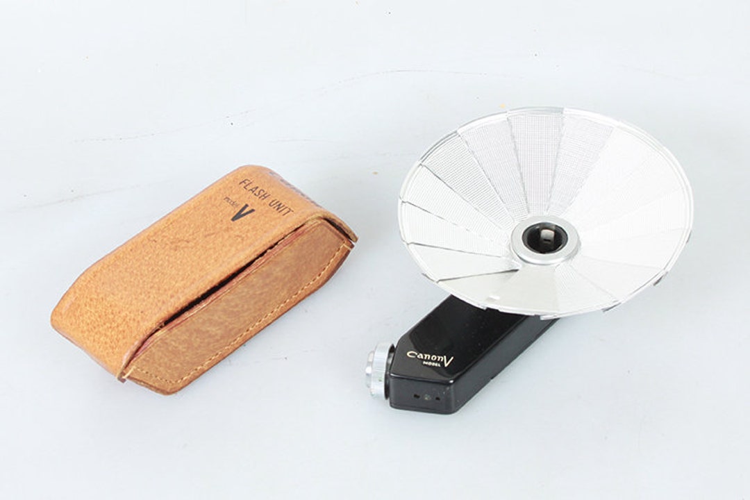 Vintage Canon Flash Unit Model V W/ Leather Case Etsy