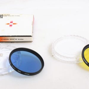 55mm Filters Set of 2 Yellow and Blue