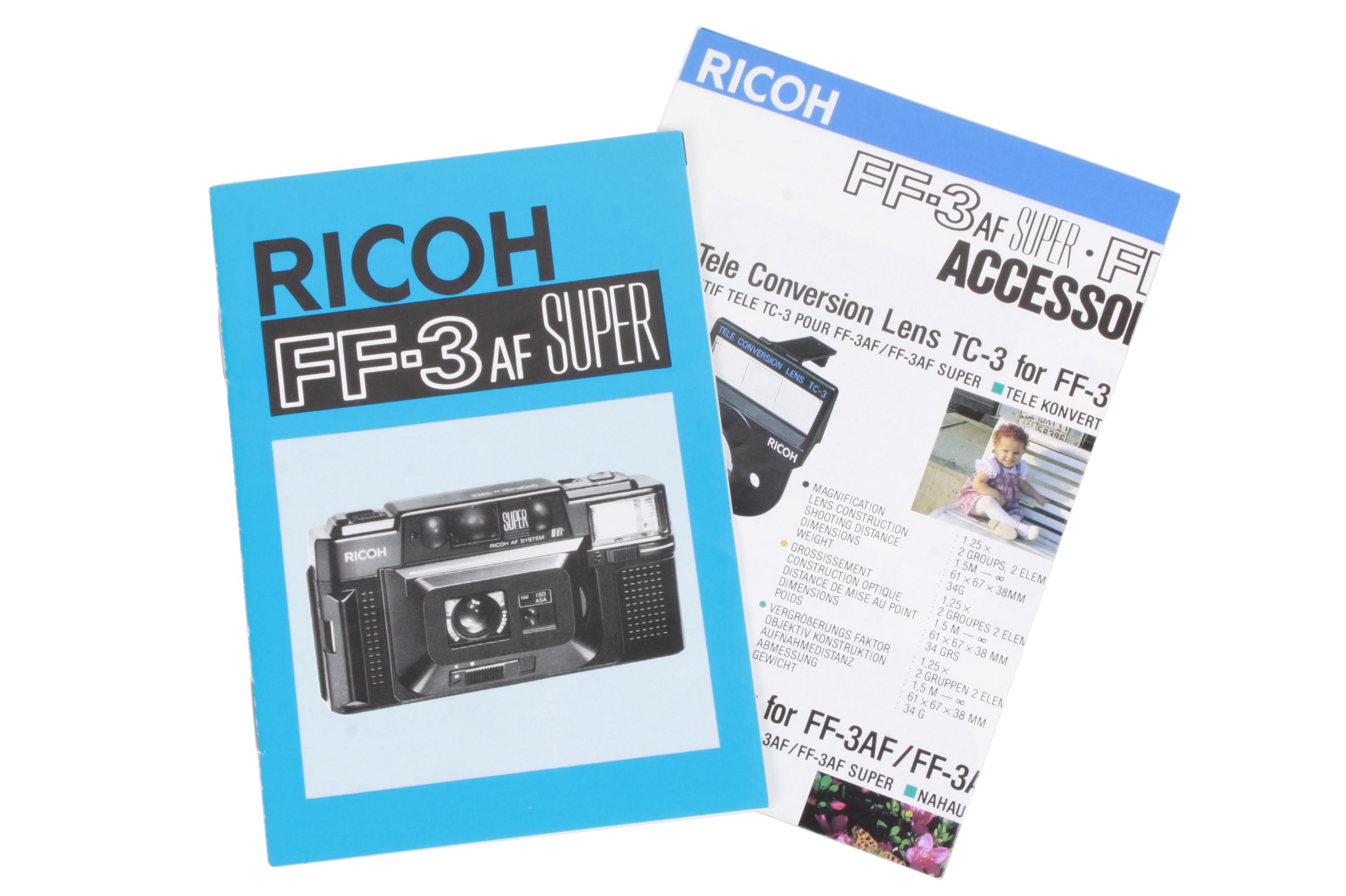 Ricoh FF-3AF Super Camera Manual