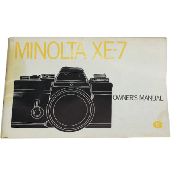 XE-7 Minolta Owners Manual Instruction Catalog Original