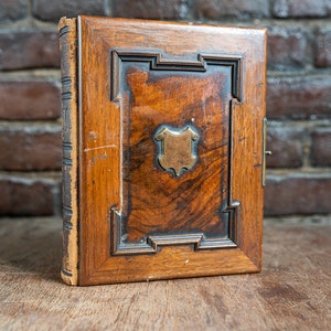 Antike Holz Fotoalbum - ca. 1860er Jahre