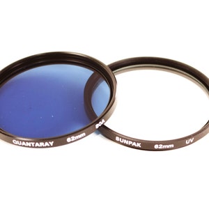 UV and Blue 80B 62mm Filter Set