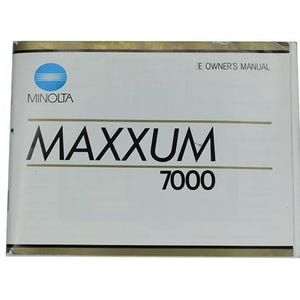 Owners Instruction Manual Minolta Maxxum 7000 SLR Camera