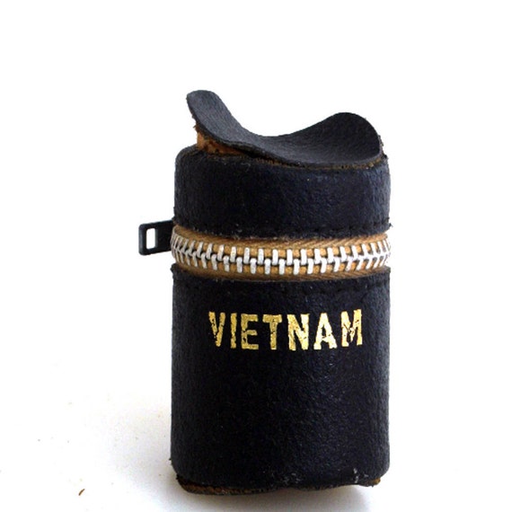 Buy Vietnam Black Leather Film Case Vintage//35mm Film Canister