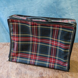Vintage karierte Gepäcktasche - Circa 1960er Jahre