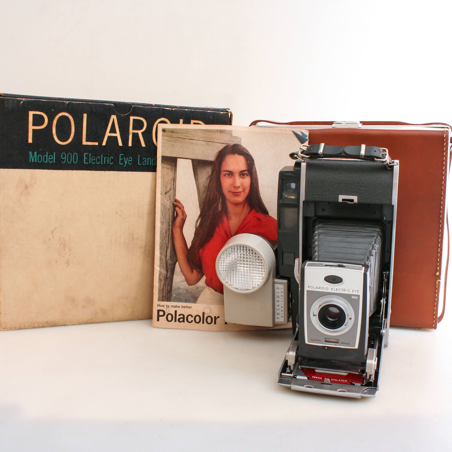 Netelig leider totaal Polaroid Electric Eye Land Camera Model 900 in Original Box - Etsy