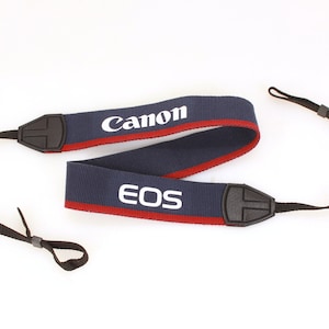 Vintage Canon Camera Strap Red/White/Blue 1970s