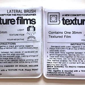 35mm Darkroom Texture Screens: LATERAL BRUSH and BURLAP