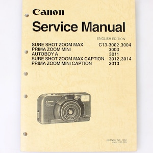 Canon Service Manual 1992, Sure Shot/Prima Zoom