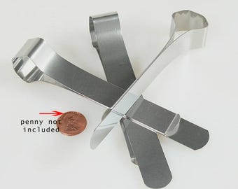 Thin Stainless Steel Office Bankers Clips/background Clip Set Of-3