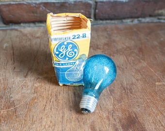 Bombilla de flash individual grande GE Photoflash 22-B sin usar.