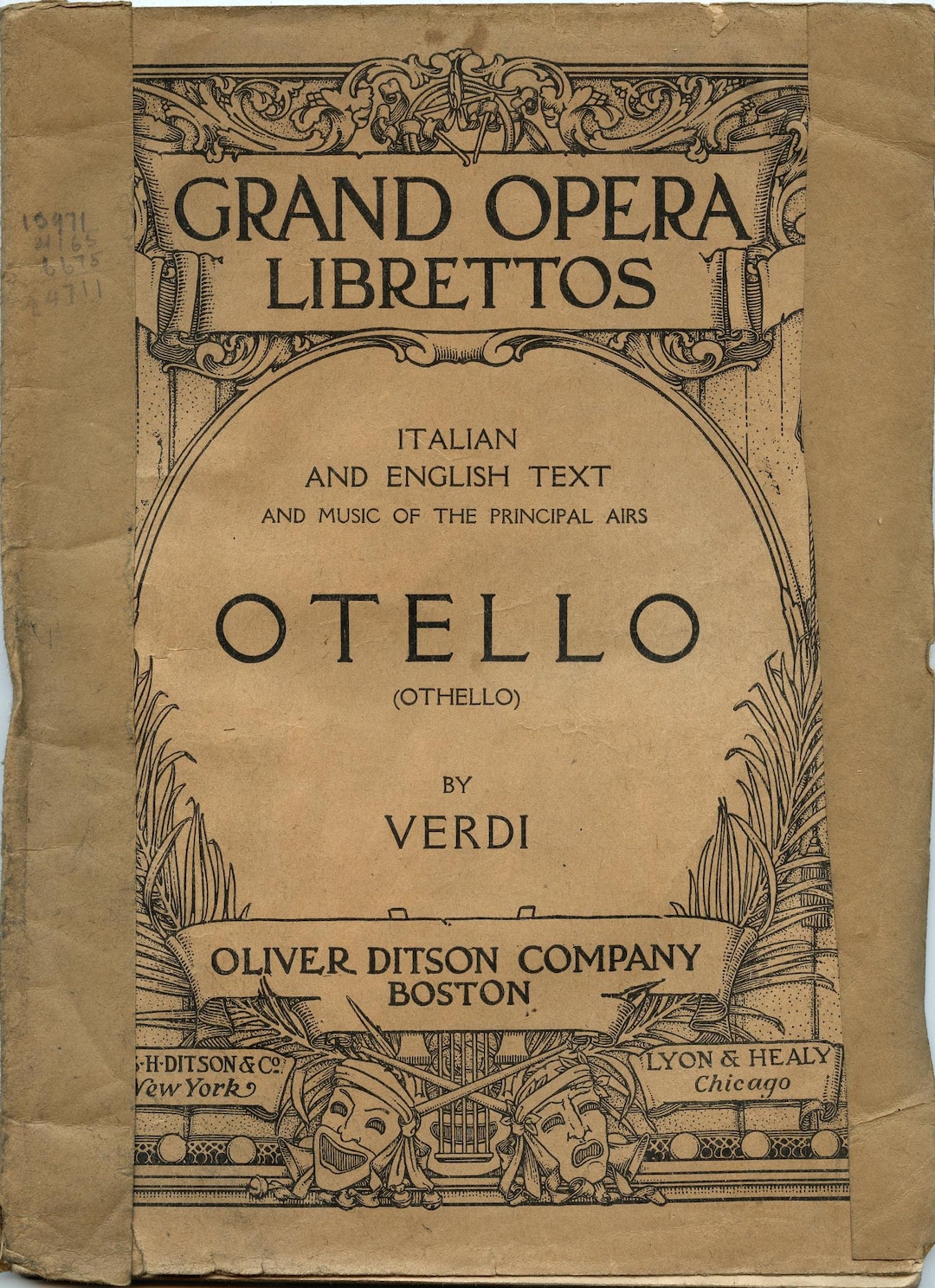 Vintage 1888 Opera Script Otello by Verdi Italian and English Texts ...