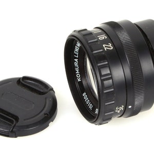 Komuranon-E 50mm F:3.5 Flat Field Copy Lens/Enlarging Lens w Caps