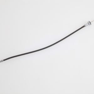 May include: A black camera shutter release cable with a silver-colored tip and a silver-colored button. The cable is flexible and has a textured, ribbed appearance. The item is set against a white background.