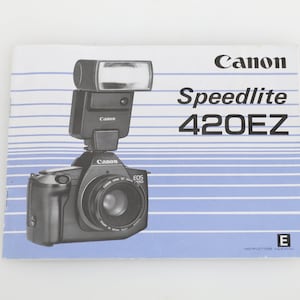 Canon Speedlite 420EZ Instruction Manual - English