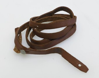 Vintage 1950s Brown Leather Camera Strap