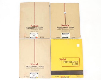 Papier photographique Kodak 8 x 10 enveloppes vides vintage, lot de 4