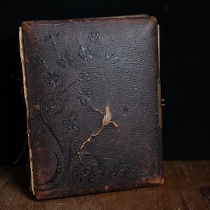 Antiguo álbum de fotos de la década de 1860