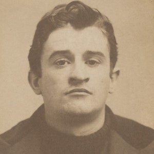 1896 Mugshot of Intimidating Young Expressman Arrested for Pickpocketing - NYC, NY