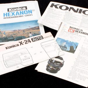 Konica Hexanon Lens Brochure Lot of 4