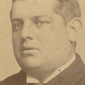 Large Man In High Button Jacket. Cabinet Card. Doncaster, England.