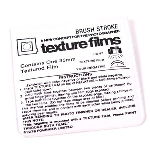 Darkroom 35mm Texture Screen for Darkroom Printing, Brush Stroke Pattern