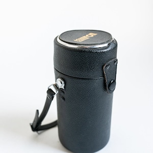 Custodia per lenti dure Domato nero vintage con cinturino