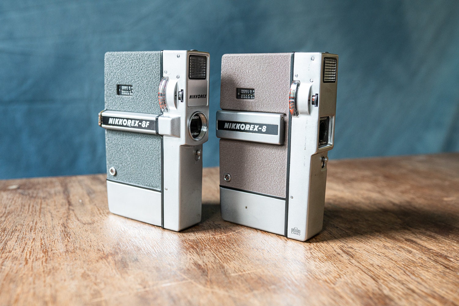 Nikkorex-8 and Nikkorex-8f Super 8 Movie Cameras - Set of 2 - for 