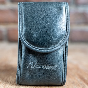 Black Leather Norcent Accessory Case w/ Belt Loop