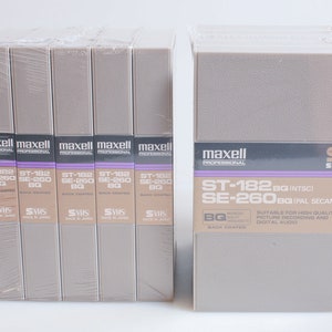 Maxell S VHS 10 Pack Vcr Tapes ST-182/SE-260BQ