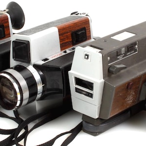 Super 8 Filmkamera Lot von 4 für Requisiten oder Display AS IS