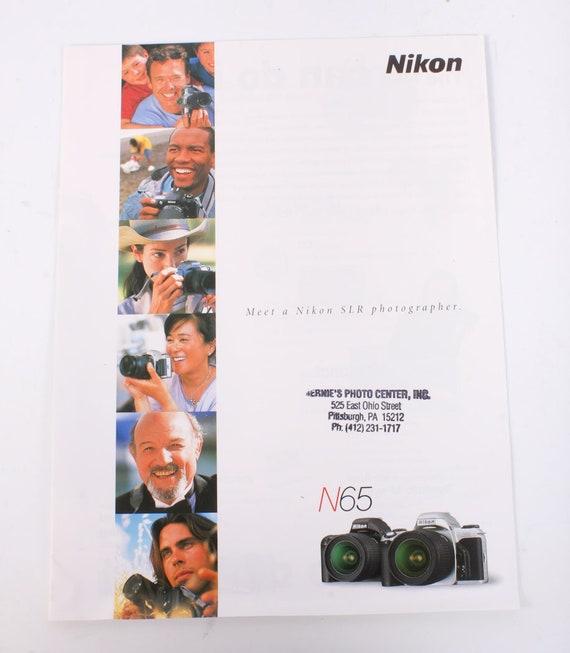 Nikon N65 N65QD Camera Photo Guide Brochure Canada