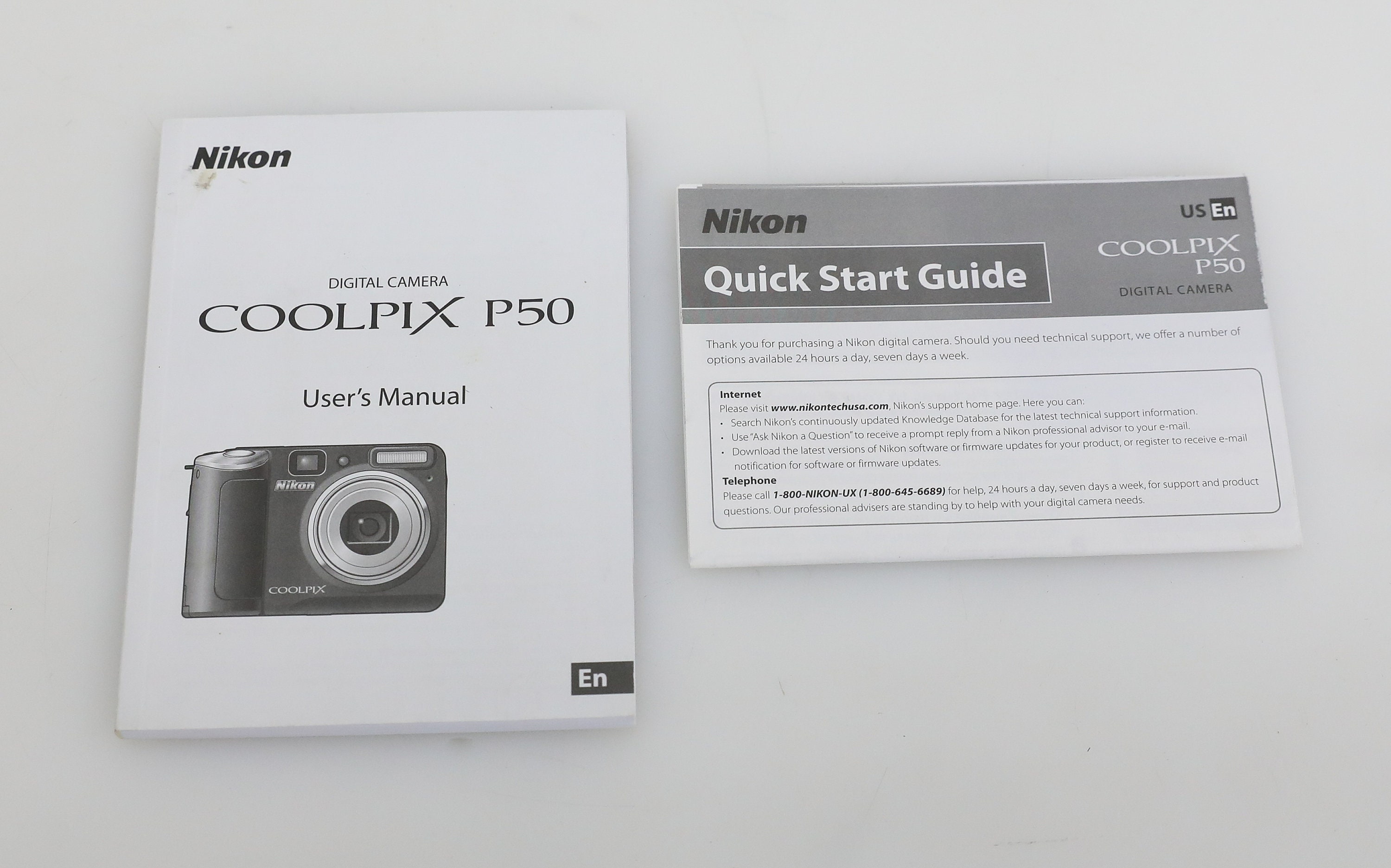 Nikon Coolpix P50 Digital Camera Users Manual & Quick Start Guide - US English