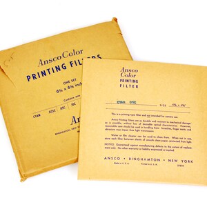 Vintage Ansco Color Printing Filters Cyan Set of 7